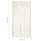 vidaXL Macramé Gordijn 140x240cm Katoen - 41% Korting!