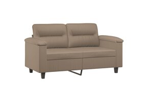 vidaXL Tweezitsbank 120 cm kunstleer cappuccinokleurig