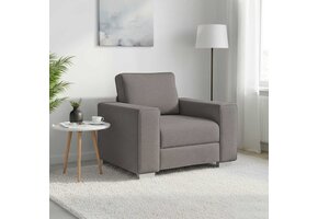 vidaXL Bank met kussen Taupe 100 x 77 x 82 cm Stof