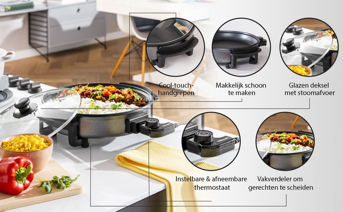 Tristar Elektrische Hapjespan 1500W - Ø30cm | 41% Korting!