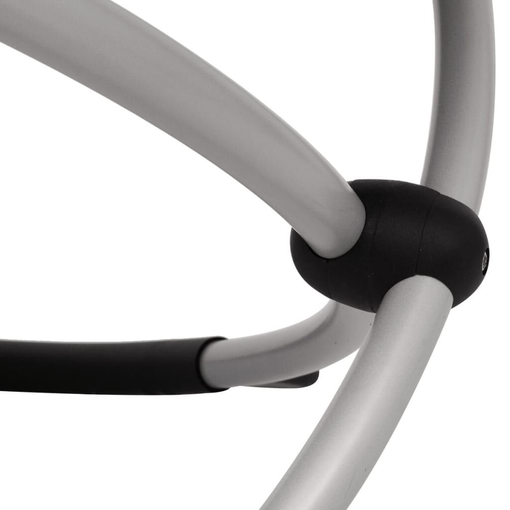 vidaXL Geometrisch Ligbed Buiten Zwart/Grijs Staal - 57% Korting!