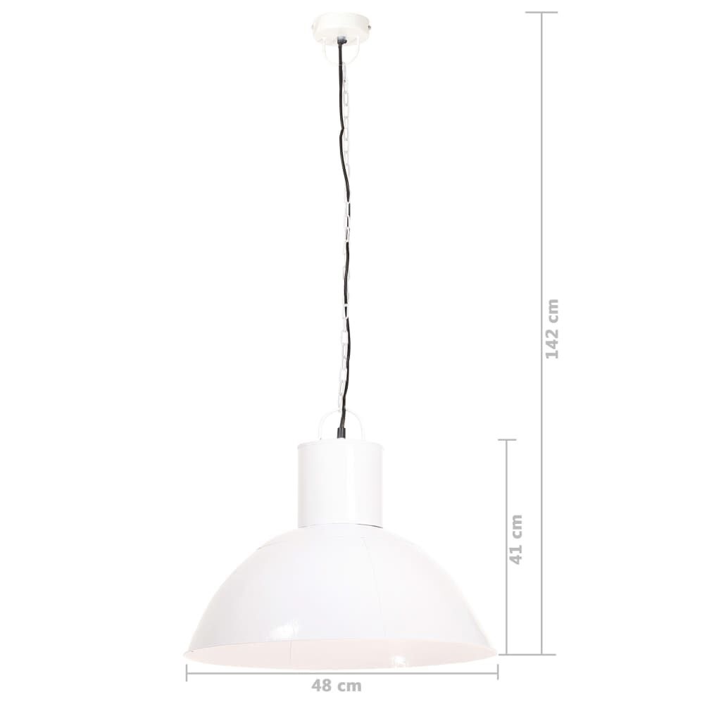 vidaXL Hanglamp Rond Wit E27 25W 48cm - Nu 35% Korting!