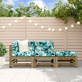 Modułowy zestaw mebli ogrodowych z drewna sosnowego impregnowanego 6 elementów