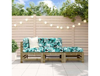 Modułowy zestaw mebli ogrodowych z drewna sosnowego impregnowanego 6 elementów