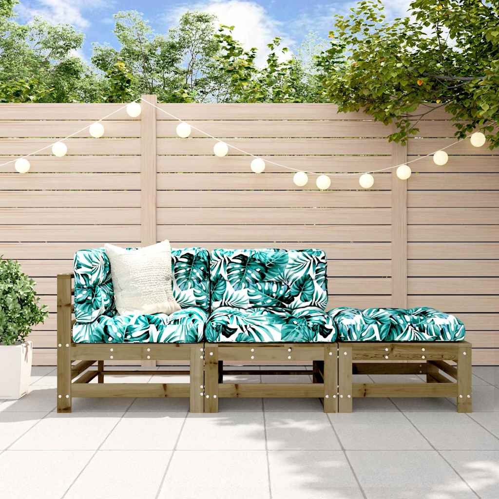 Modułowy zestaw mebli ogrodowych z drewna sosnowego impregnowanego 6 elementów