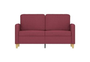 vidaXL Tweezitsbank 120 cm stof wijnrood | 42% Korting