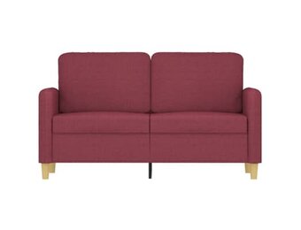 vidaXL Tweezitsbank 120 cm stof wijnrood | 42% Korting