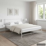 vidaXL Bedframe Metaal Wit 120x200 cm - 43% Korting