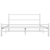 vidaXL Bedframe Metaal Wit 120x200 cm - 43% Korting