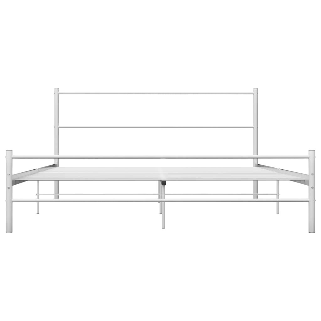 vidaXL Bedframe Metaal Wit 120x200 cm - 43% Korting