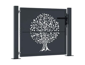vidaXL Poort 105x105 cm Antraciet - Boomontwerp - 60% Korting