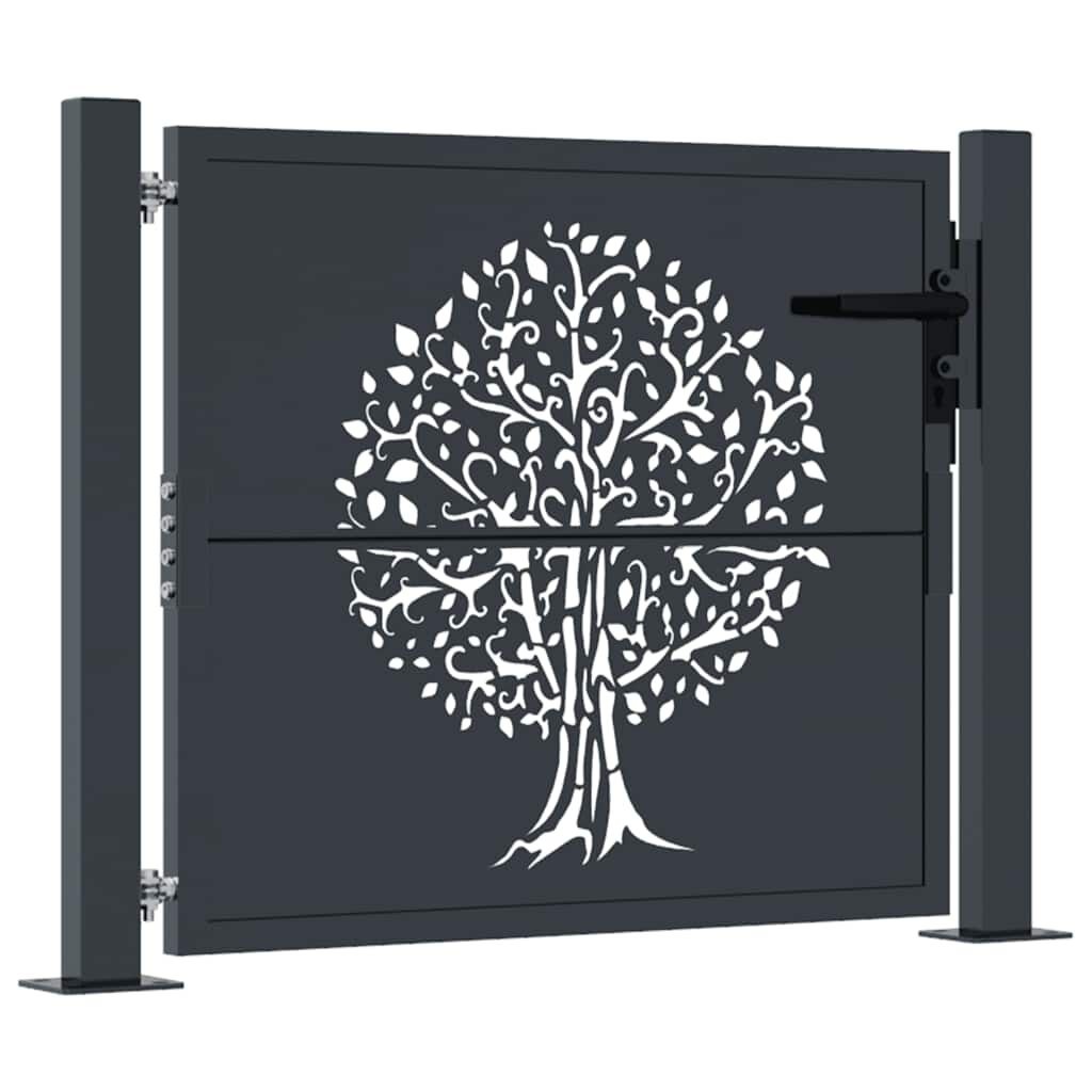 vidaXL Poort 105x105 cm Antraciet - Boomontwerp - 60% Korting