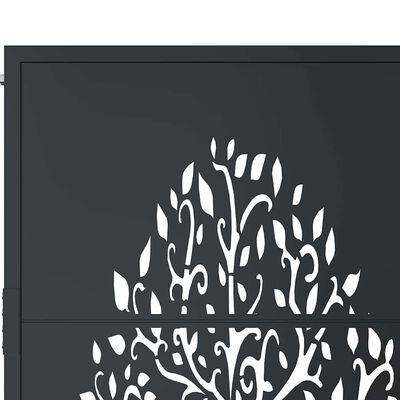 vidaXL Poort 105x105 cm Antraciet - Boomontwerp - 60% Korting