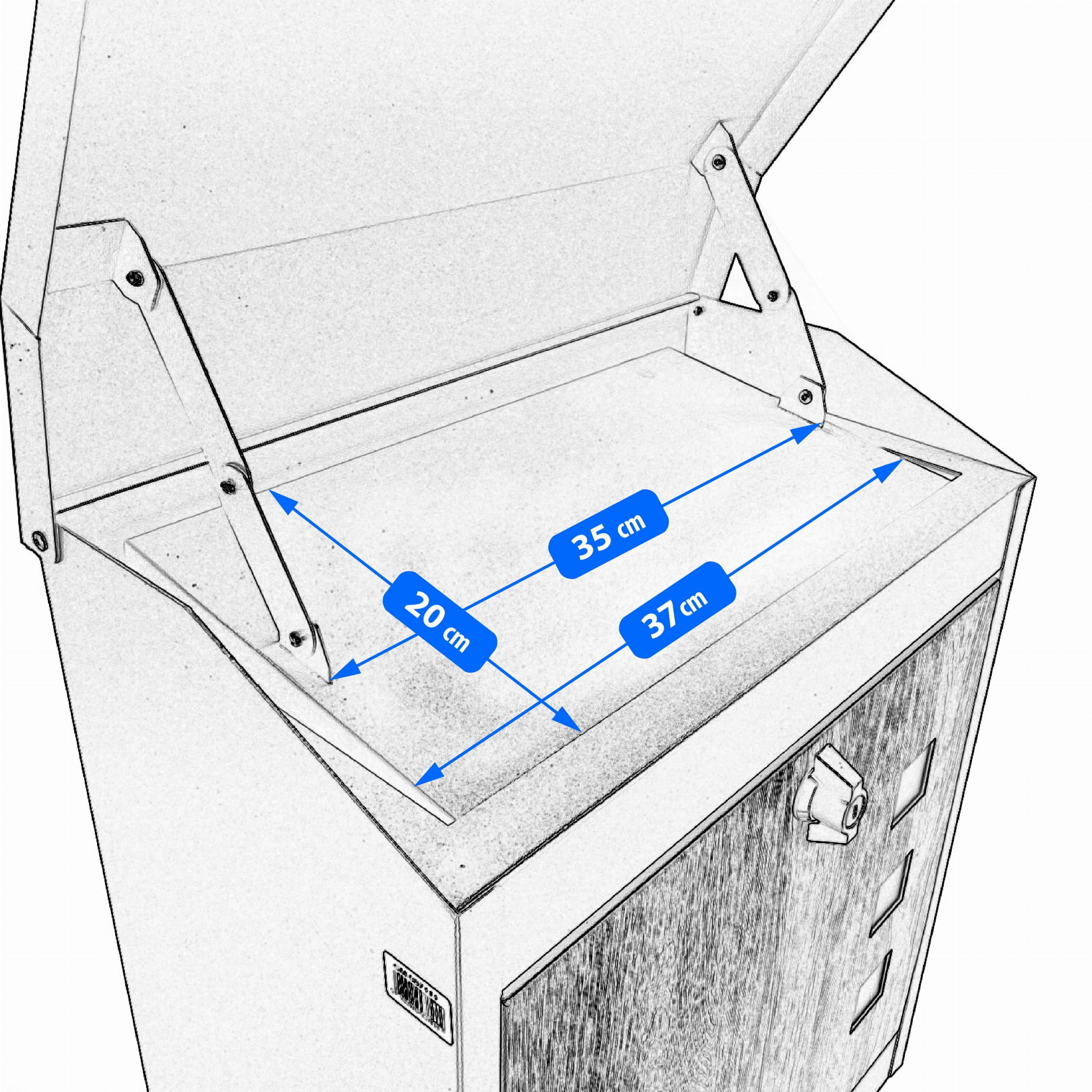 Pakketbrievenbus Antraciet - 43x24x52 cm - 42% Korting!
