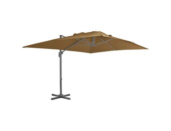 VidaXL Zweefparasol Taupe - 400x300cm - 35% Korting!