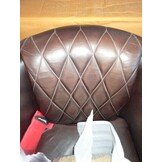 vidaXL Kuipstoel Echt Leer Donkerbruin - 64% Korting!