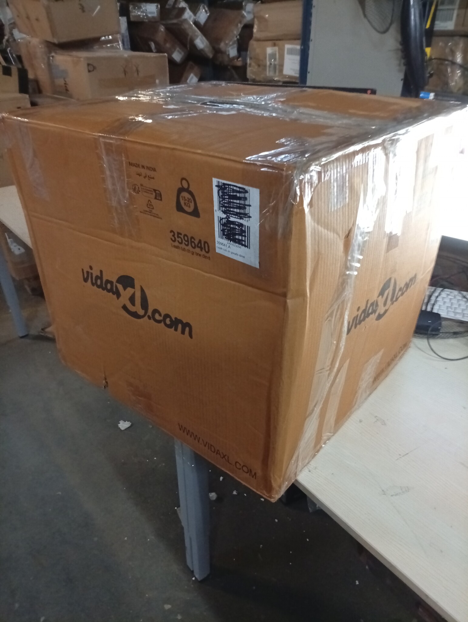 vidaXL Kuipstoel Echt Leer Donkerbruin - 64% Korting!