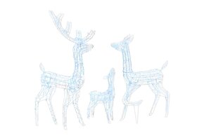 vidaXL Rendierfamilie Kerstdecoratie 300 LED's Koudwit Acryl - 47% Korting!