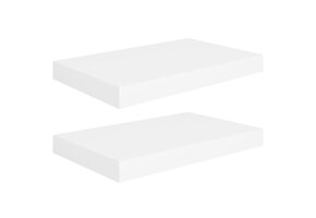 vidaXL Zwevende Wandschappen (2 st) - 40x23 cm - Wit | 60% Korting