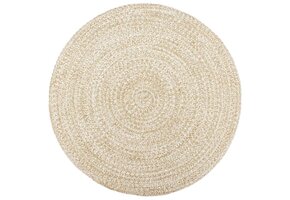 vidaXL Jute Vloerkleed Handgemaakt 210cm Wit/Bruin | -41% Korting