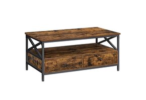Salontafel Rustic Brown (41% Korting) - Industrieel Design met Lades