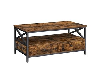 Salontafel Rustic Brown (41% Korting) - Industrieel Design met Lades