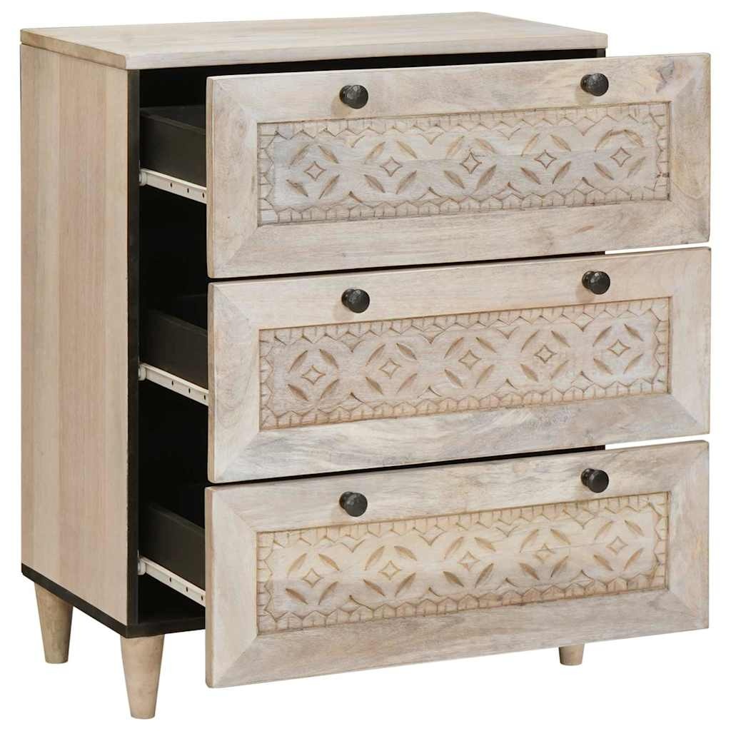 vidaXL Dressoir Wit Mangohout - 42% Korting - 60x33x75 cm