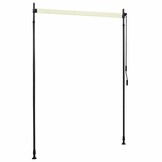 vidaXL Rolgordijn Buiten 150x270 cm Crème - 49% Korting!