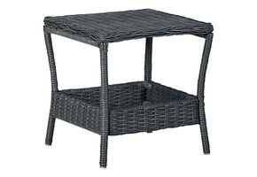 vidaXL Tuintafel Poly Rattan Donkergrijs - 47% Korting!