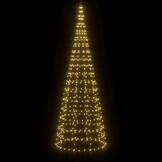 vidaXL LED-kerstboom aan vlaggenmast 300 cm - 550 Warm Wit LED's (47% Korting!)