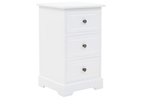 VidaXL Nachtkastje 35x32x59 cm Wit - 60% Korting!