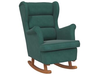 vidaXL Schommelstoel Donkergroen Velours - 47% Korting!