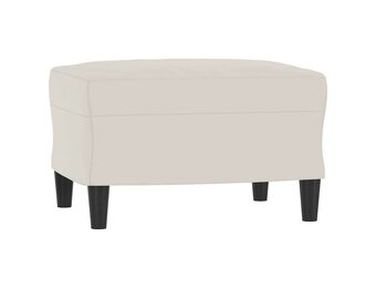 vidaXL Voetenbank Crème Fluweel | 42% Korting | 60x50x41 cm