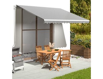 vidaXL Luifeldoek Vervanging Antraciet/Wit 4x3,5m (64% Korting!)