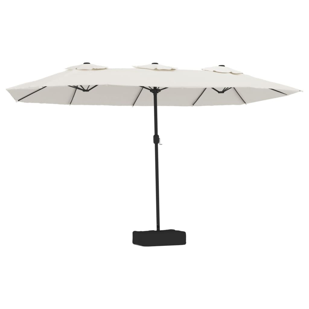 vidaXL Dubbele Parasol 449x245 cm Zandwit - 71% Korting