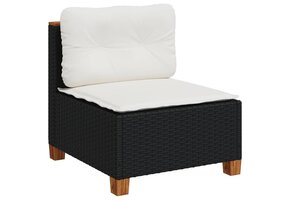 VidaXL Tuinbank Poly Rattan Zwart (10% Korting)