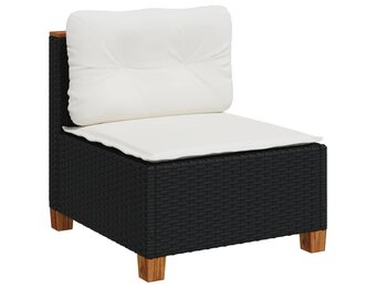 VidaXL Tuinbank Poly Rattan Zwart (10% Korting)