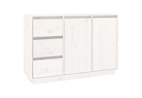 vidaXL Dressoir Massief Grenenhout Wit - 10% Korting