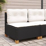 VidaXL Tuinbank Poly Rattan Zwart (10% Korting)