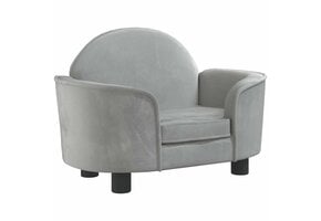 vidaXL Hondenmand Fluweel Lichtgrijs (66x40x45 cm) - 42% Korting!