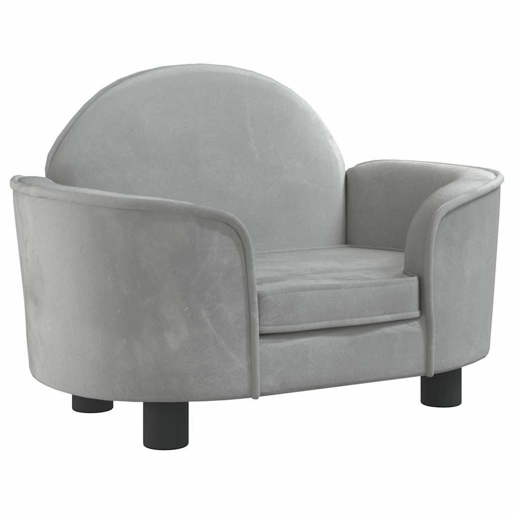 vidaXL Hondenmand Fluweel Lichtgrijs (66x40x45 cm) - 42% Korting!