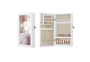 Witte Sieradenkast met Spiegel (67cm) - 42% Korting!