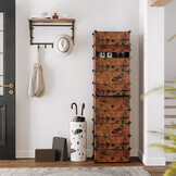 SONGMICS Schoenenrek Modulair - 10 Vakken - Rustiek Bruin - 37% Korting!