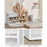 VASAGLE Schoenenbank met Opbergruimte - 37% Korting!