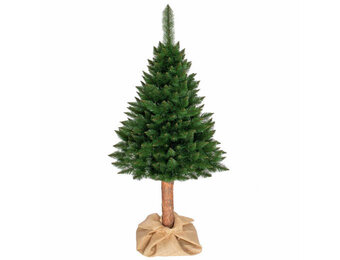 Kunstkerstboom 190 cm - Spar met Houten Stam - 65% Korting!