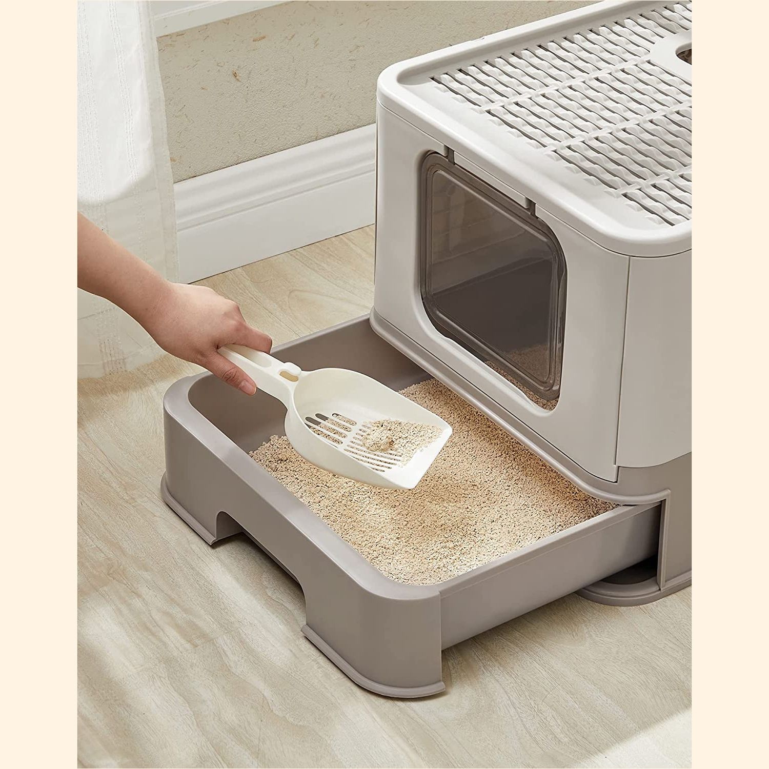 FEANDREA Kattenbak met Deksel - 41% Korting!