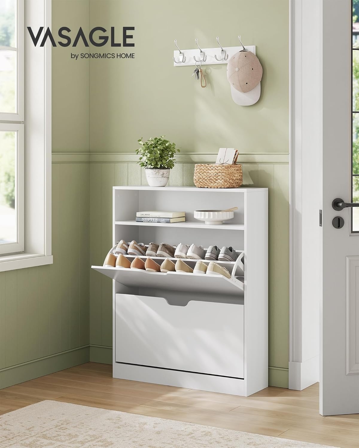 VASAGLE Schoenrek Cloud White | 60% Korting