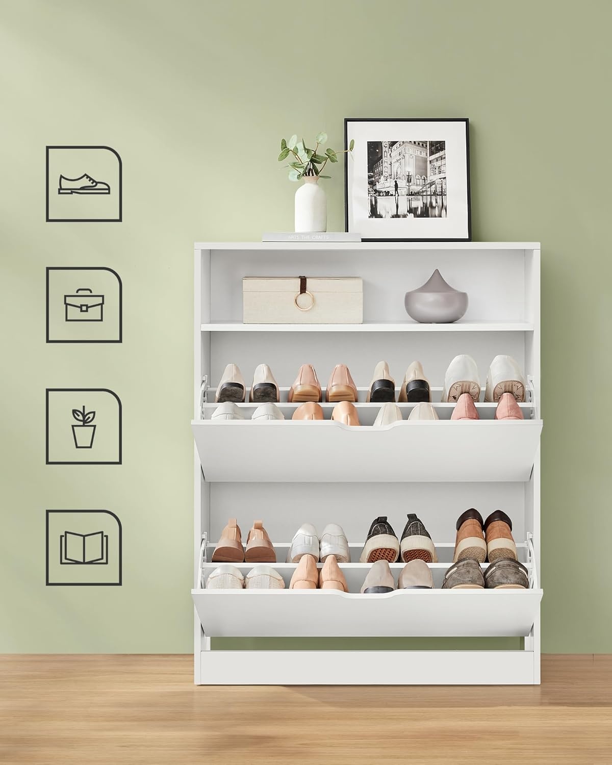 VASAGLE Schoenrek Cloud White | 60% Korting