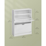 VASAGLE Schoenrek Cloud White | 60% Korting