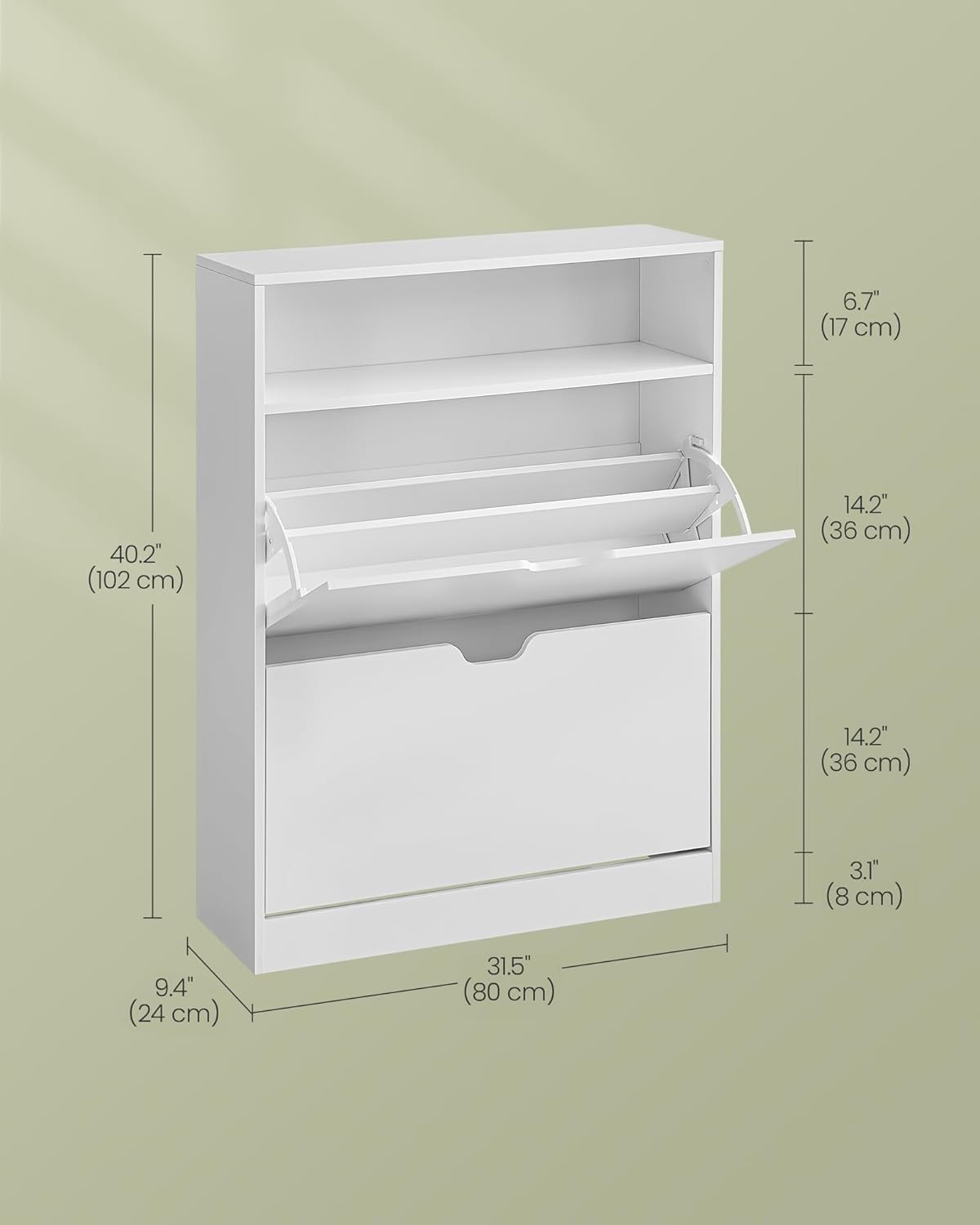 VASAGLE Schoenrek Cloud White | 60% Korting